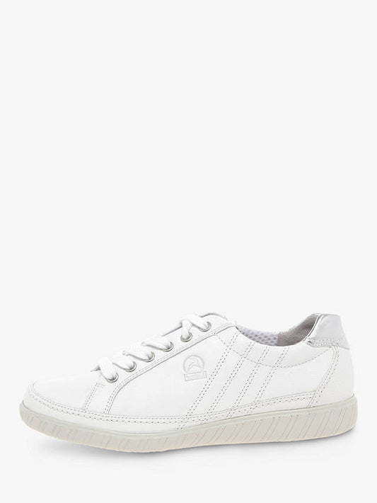 Gabor 46.458.50 Ladies White Lace Up Trainer