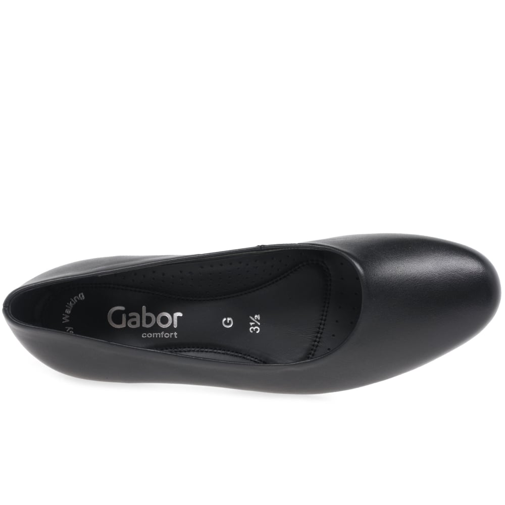 Gabor 02.120.57 Ladies Brambling Black Court shoes