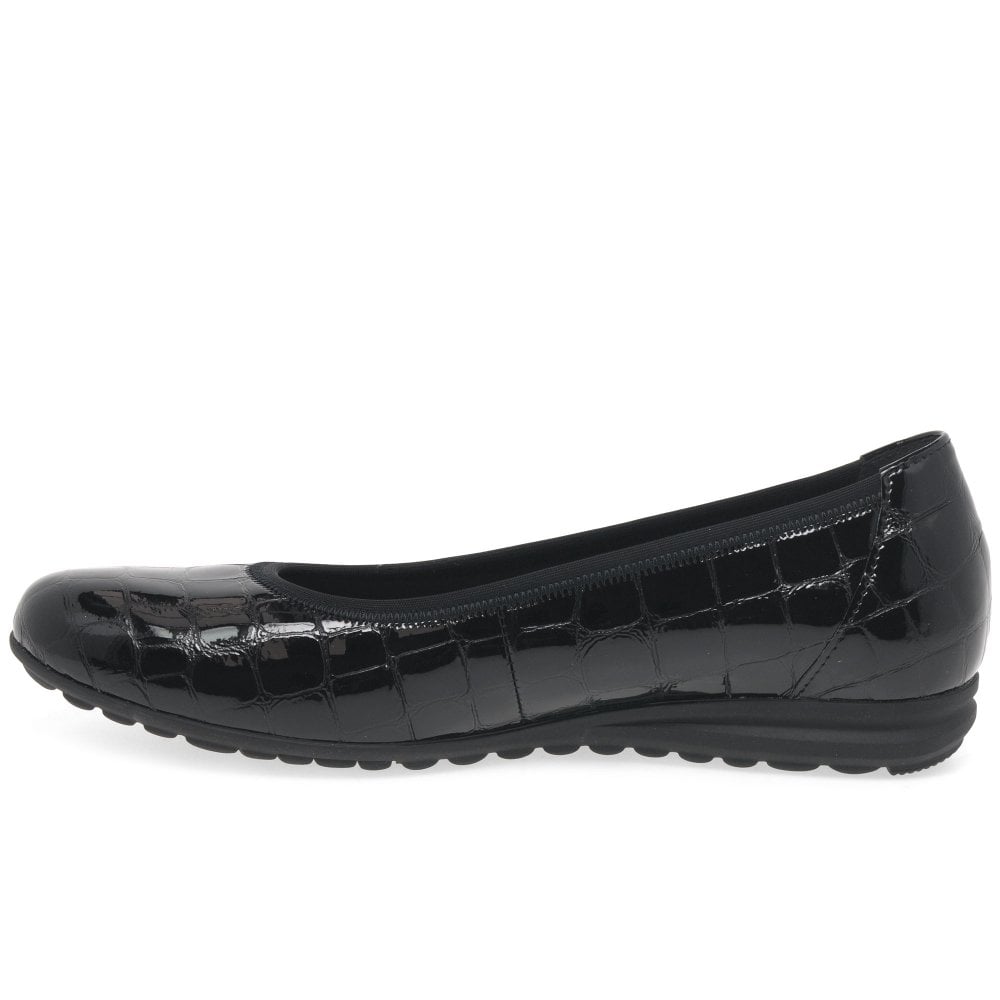 Gabor 72.620.87 Ladies Splash Black Patient Pump
