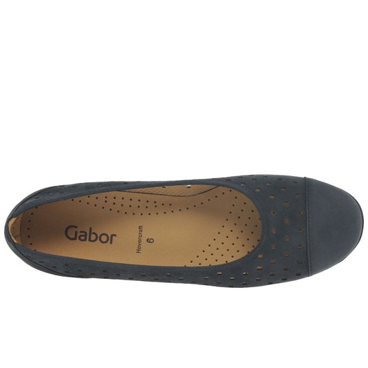 Gabor 64.169.16 Ladies Ruffle Navy Pump