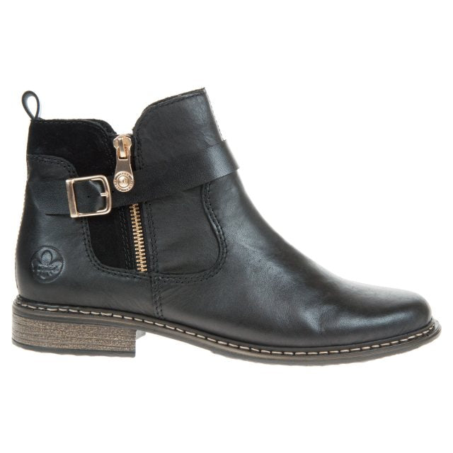 Rieker Z4959-00 Ladies Ankle Boot Black