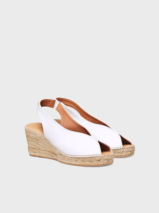 Toni Pons Laila-P White Leather Wedge