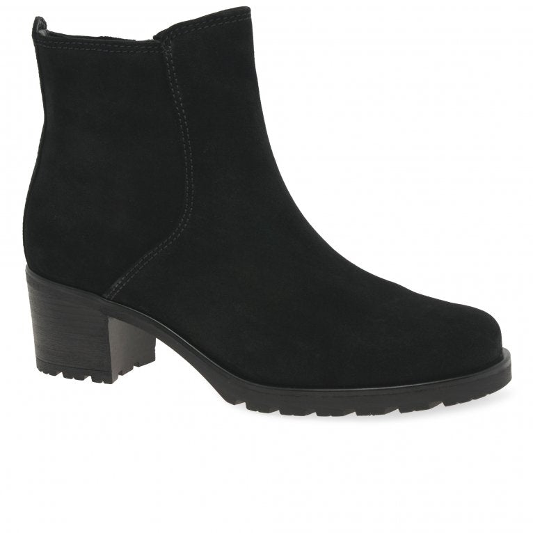 Gabor 32.800.47 Delight Black Suede Ankle Boot