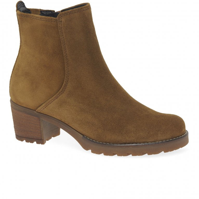 Cognac Damen Stiefeletten Ankle Boots Gabor Ladies Cognac Suede