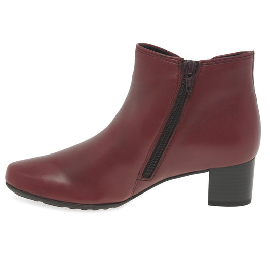 Gabor 32.827.58 Ladies Keegan Dark Red Ankle Boots