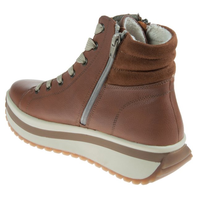 Rieker W0962-24 ladies Brown Tan Ankle Boot