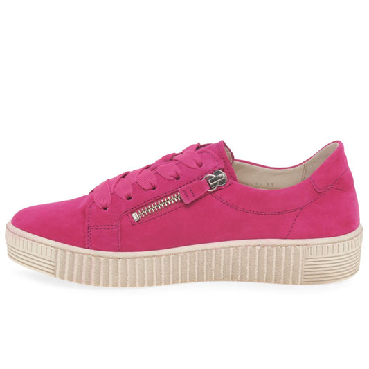 Gabor 43.334.15 Ladies Wisdom Pink Suede Trainers
