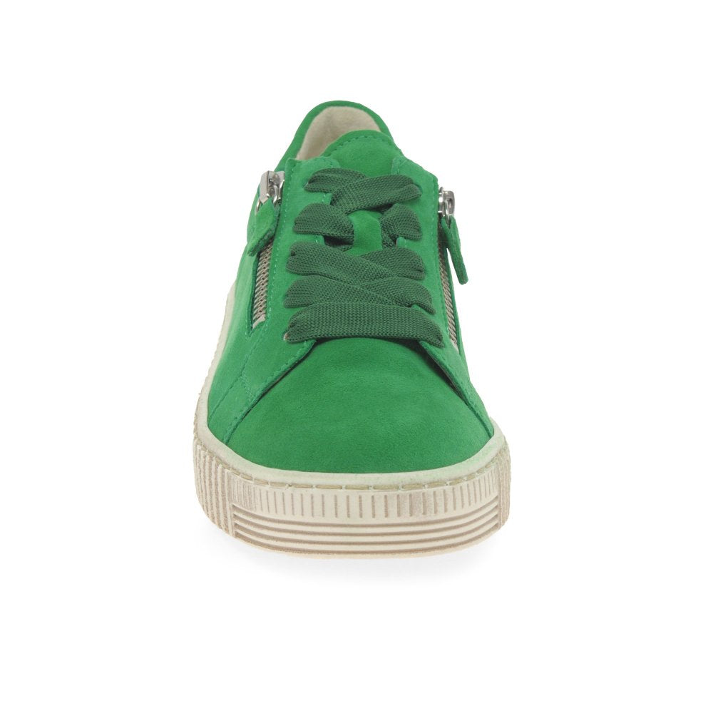Gabor 43.334.19 Ladies Wisdom Green Suede Trainers