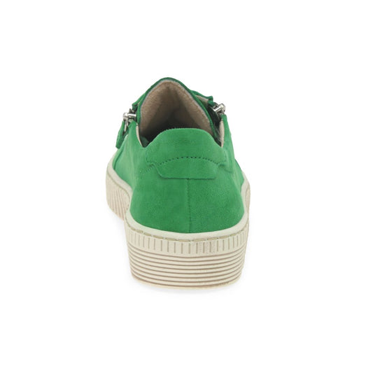 Gabor 43.334.19 Ladies Wisdom Green Suede Trainers