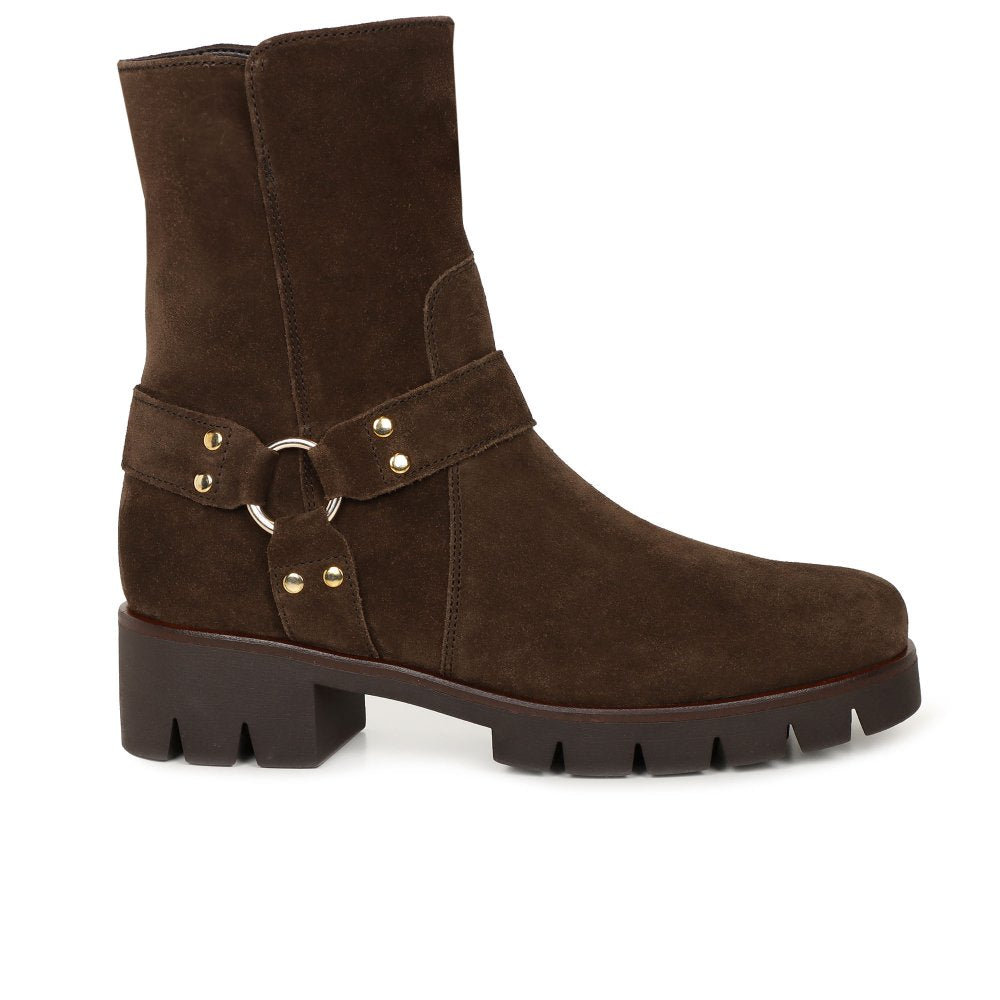 Gabor 51.713.18 Ladies Buford Brown Suede Biker Boot
