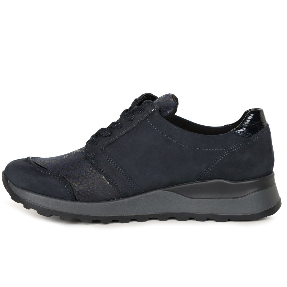Waldlaufer H64007 307 194 Ladies Navy Trainer