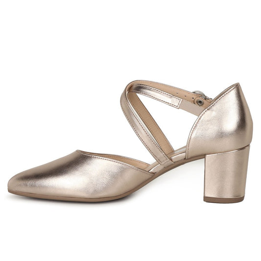 Gabor 61.343.32 Ladies Gisele Puder Block Heel Court Shoe