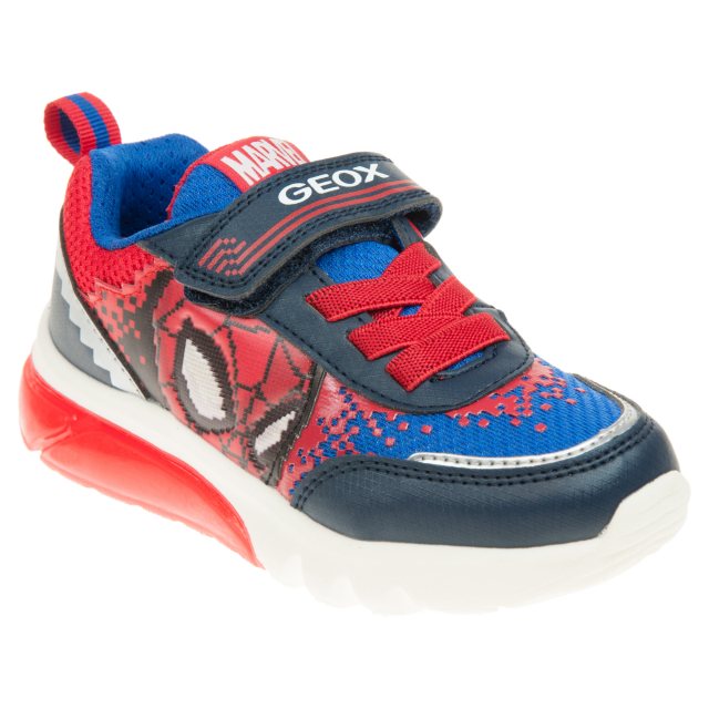 Geox J45LBP J Cieberdron Boys Spiderman Navy/Red