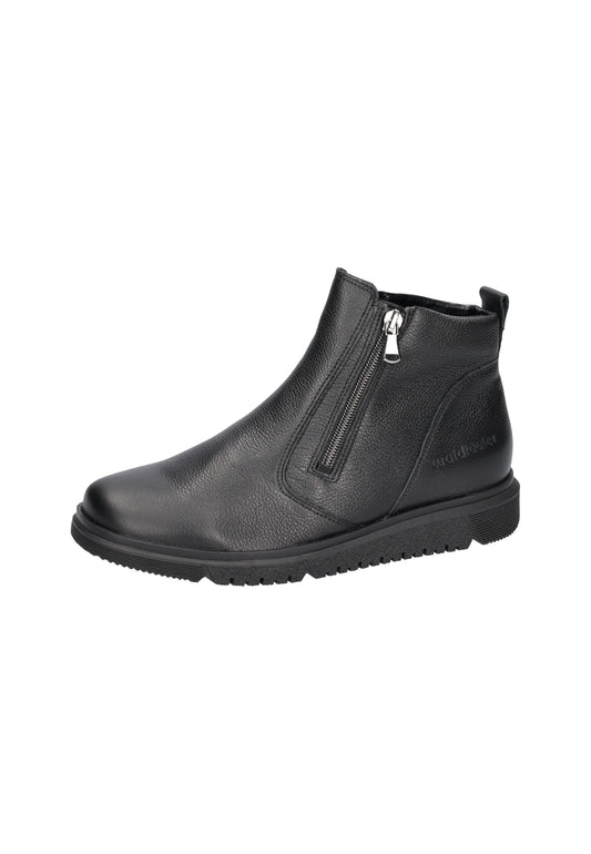 Waldlaufer H-Gesa Black Twin Zip Ankle Boot