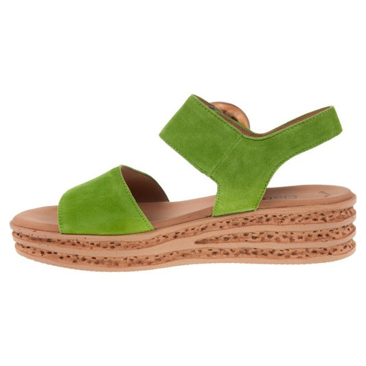 Gabor 64.550.14 Ladies Andre Granny Green Wedge Velcro Sandal