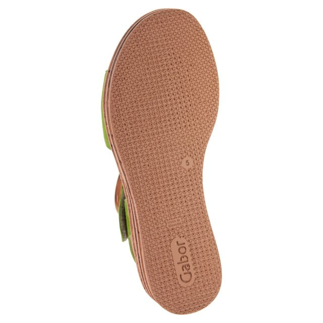 Gabor 64.550.14 Ladies Andre Granny Green Wedge Velcro Sandal