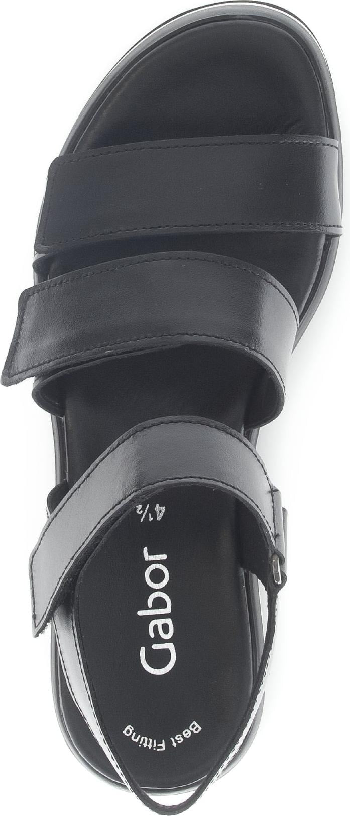 Gabor 64.620.27 Ladies Alfa Black Wedge Sandal