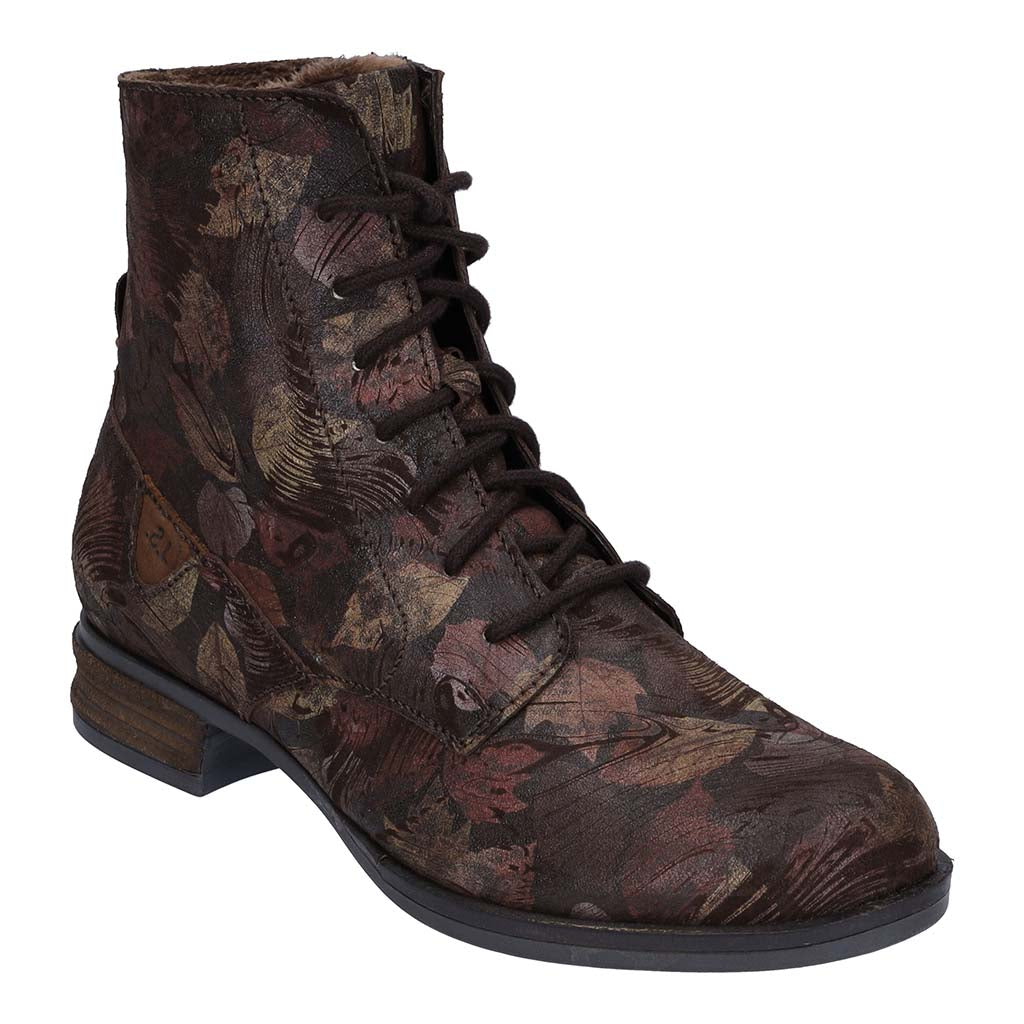 Josef Seibel Ladies Sanja 01 Floral Print Ankle Boots 76501 VL272 330