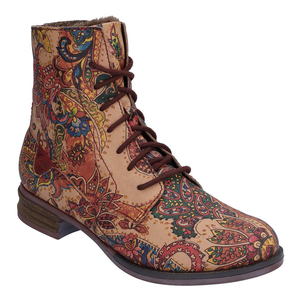 Josef Seibel Ladies Sanja 01 Floral Print Ankle Boots 76501 Vl290 460