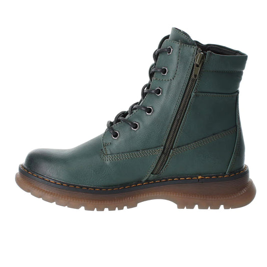 Josef Seibel 769521 782 600 Ladies Green Vegan Ankle Boot