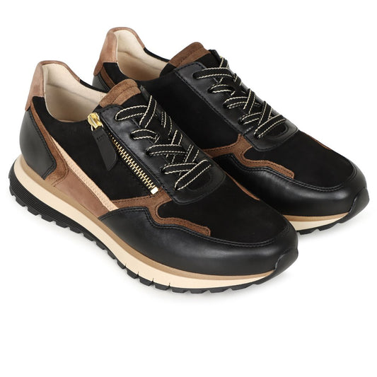 Gabor 6029.01.002 Ladies Harp Black/Whisky/Gold Trainer