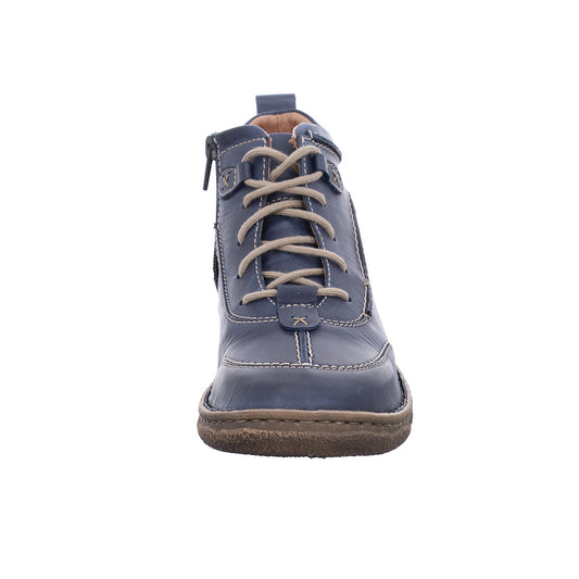 Josef Seibel Ladies Neele 52 Blue Leather Ankle Boots 85152 162 530