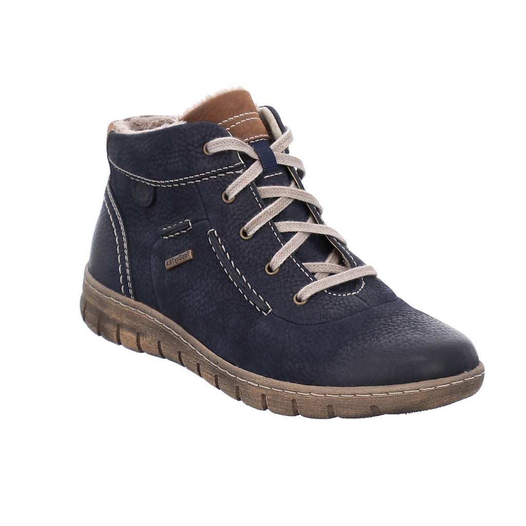 Josef Seibel Ladies Steffi 53 Blue Waterproof Ankle Boots 93153 Vl869 531
