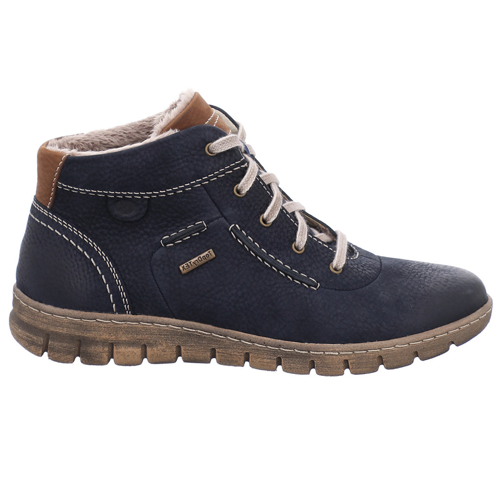 Josef Seibel Ladies Steffi 53 Blue Waterproof Ankle Boots 93153 Vl869 531