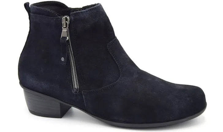 Waldlaufer 967803 195 194 Haifi Notte Twin Zip Suede Ankle Boot