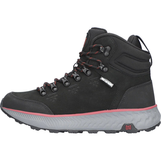 Waldlaufer H-Milli Black Nubuck Waterproof Lace-up Walking Boots