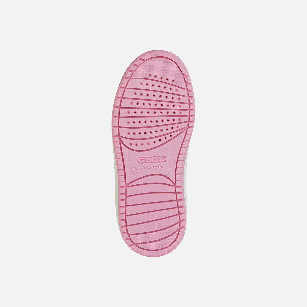 Geox J45HXB Girls J Washiba White/Multicolour Trainer