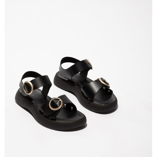 Fly London P144604006 Bridle Black Sandal