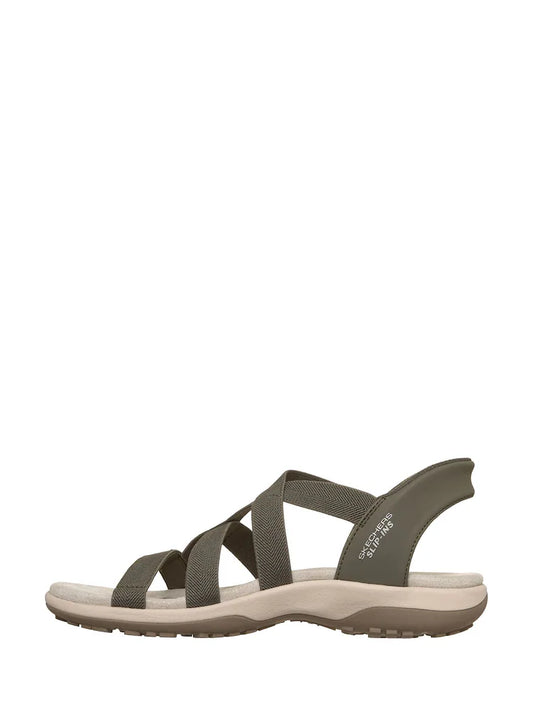 Skecher 163460 Ladies Reggae Slim Slip in Olive Sandal