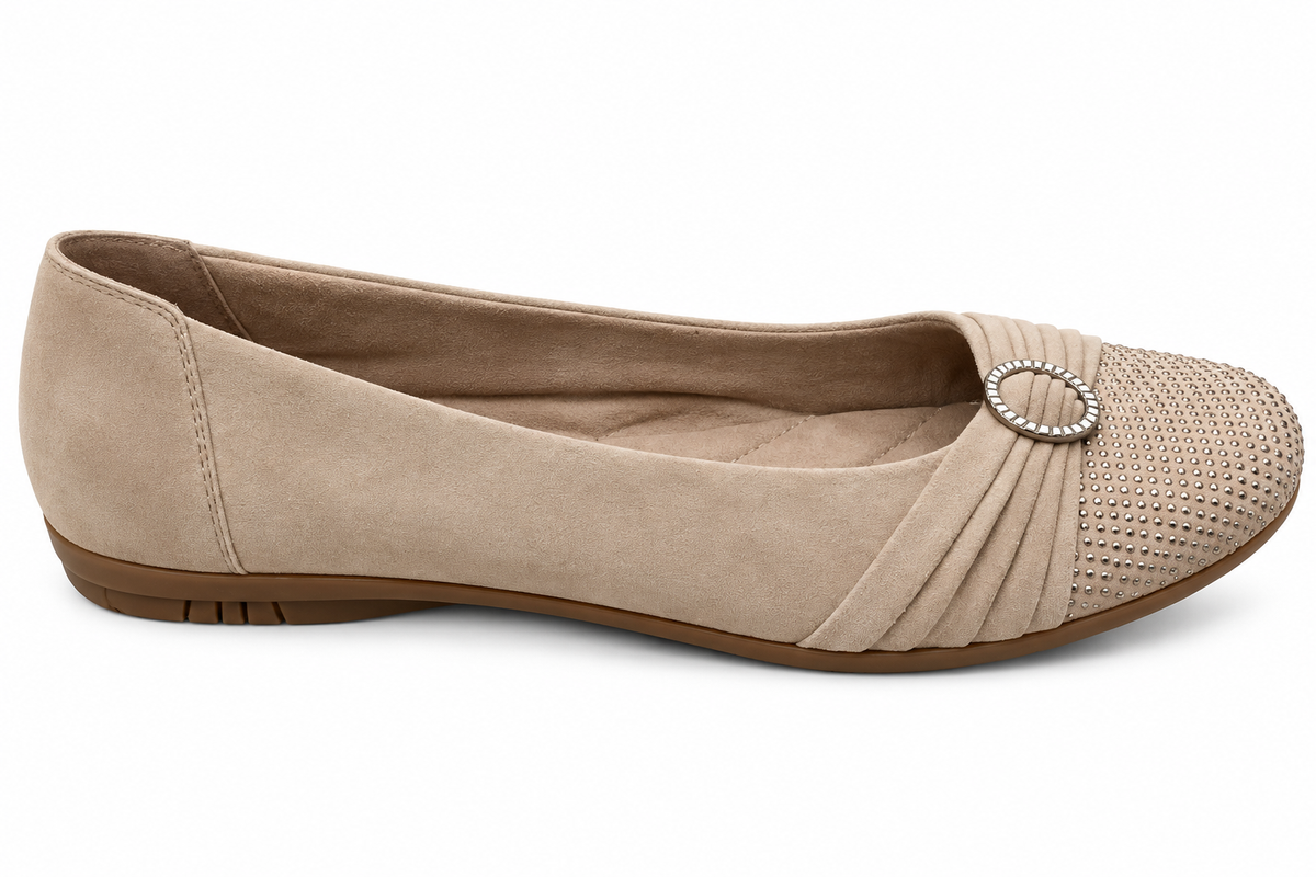 Hotter Papillon-Papil Flint Sparkle Suede Pump