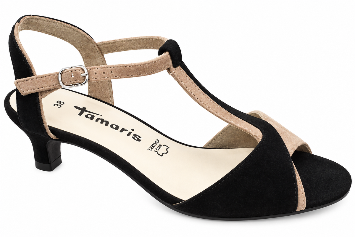Tamaris 1-28365-26 027 Black Pepper Kitten Heel