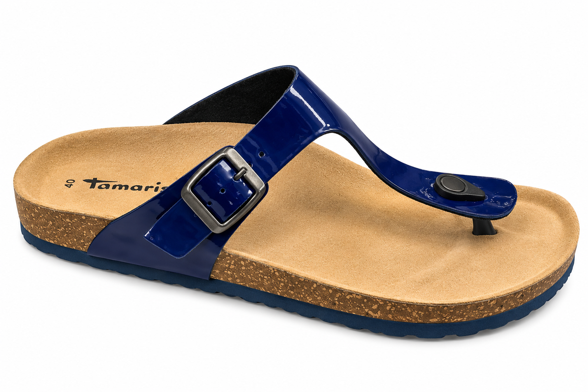 Tamaris 1-27106-24 Navy Toe Post Sandal
