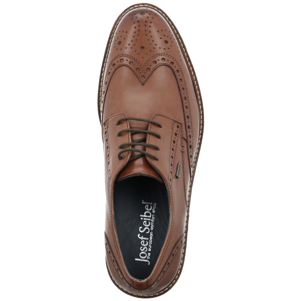 Josef Seibel Mens Jasper 53 Brown Brogue Style Shoes 24753 Te786 370