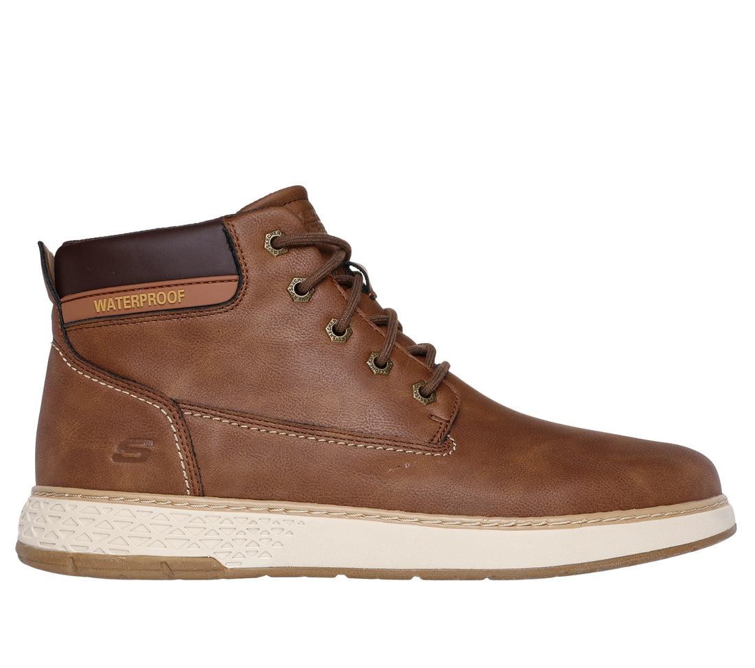 Skecher Mens 205235 Relaxed Fit Brown Waterproof Garlan=Deno Boot