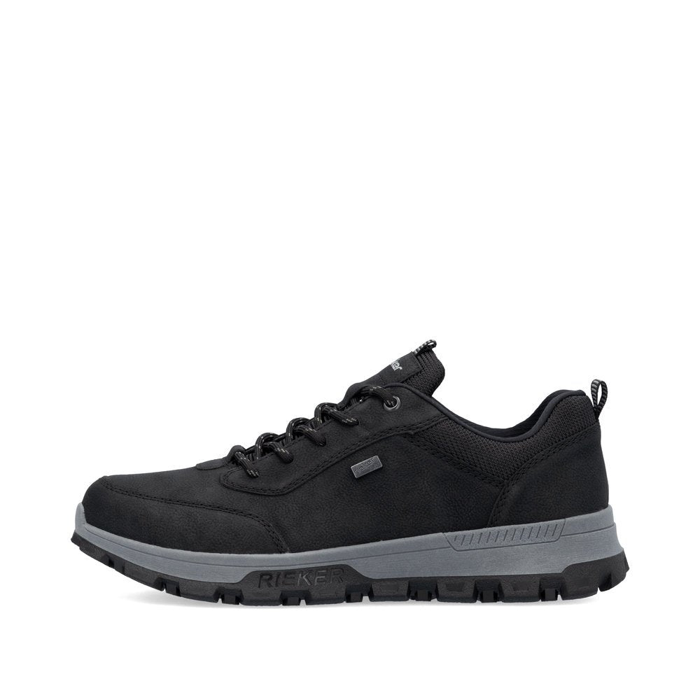 Rieker 35503-00 Men's Bungee Lace Black Trainer