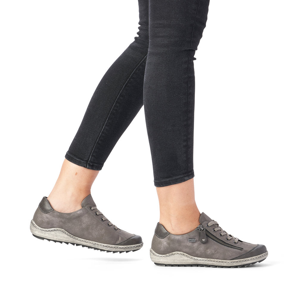 Remonte R1402-44 Silver/Grey Leather Trainer