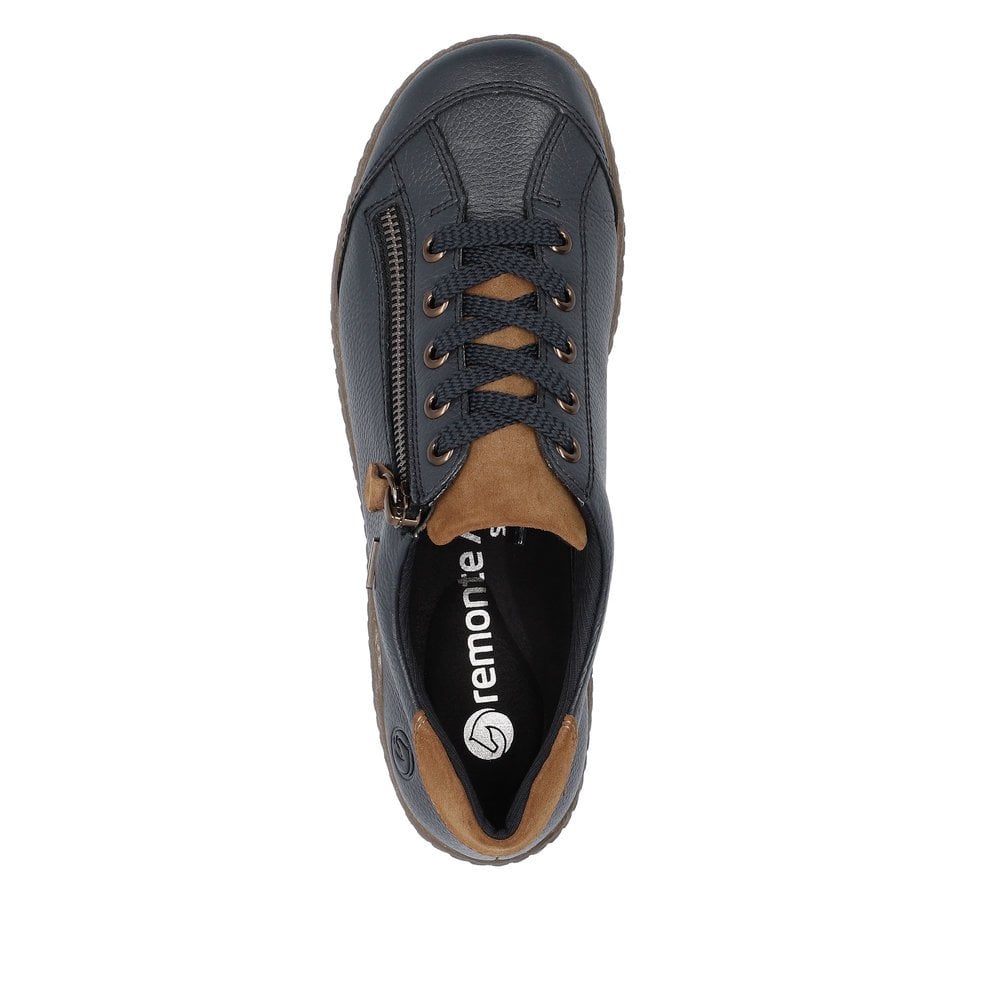 Remonte R1402-16 Blue Leather Combi Shoe