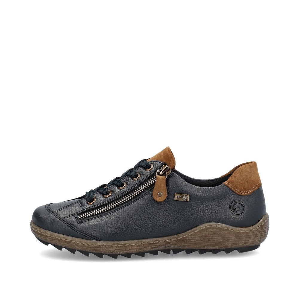 Remonte R1402-16 Blue Leather Combi Shoe