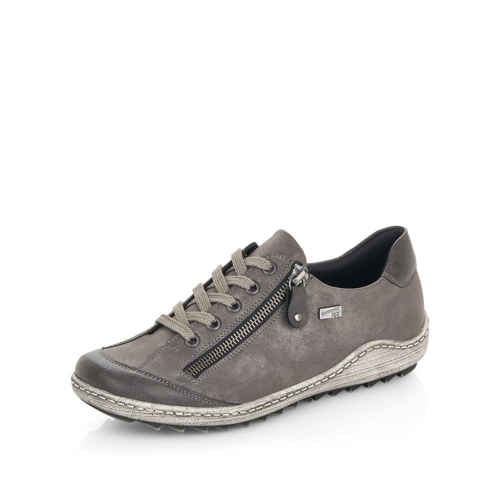 Remonte R1402-44 Silver/Grey Leather Trainer