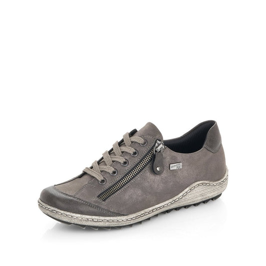 Remonte R1402-44 Silver/Grey Leather Trainer
