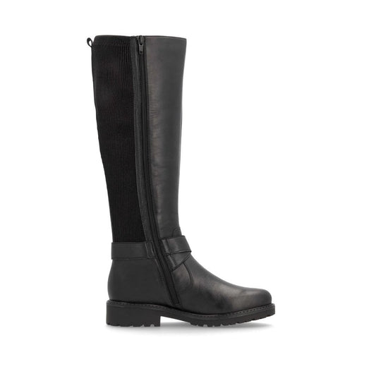 Remonte R6593-00 Ladies Black Wide Fit Boot