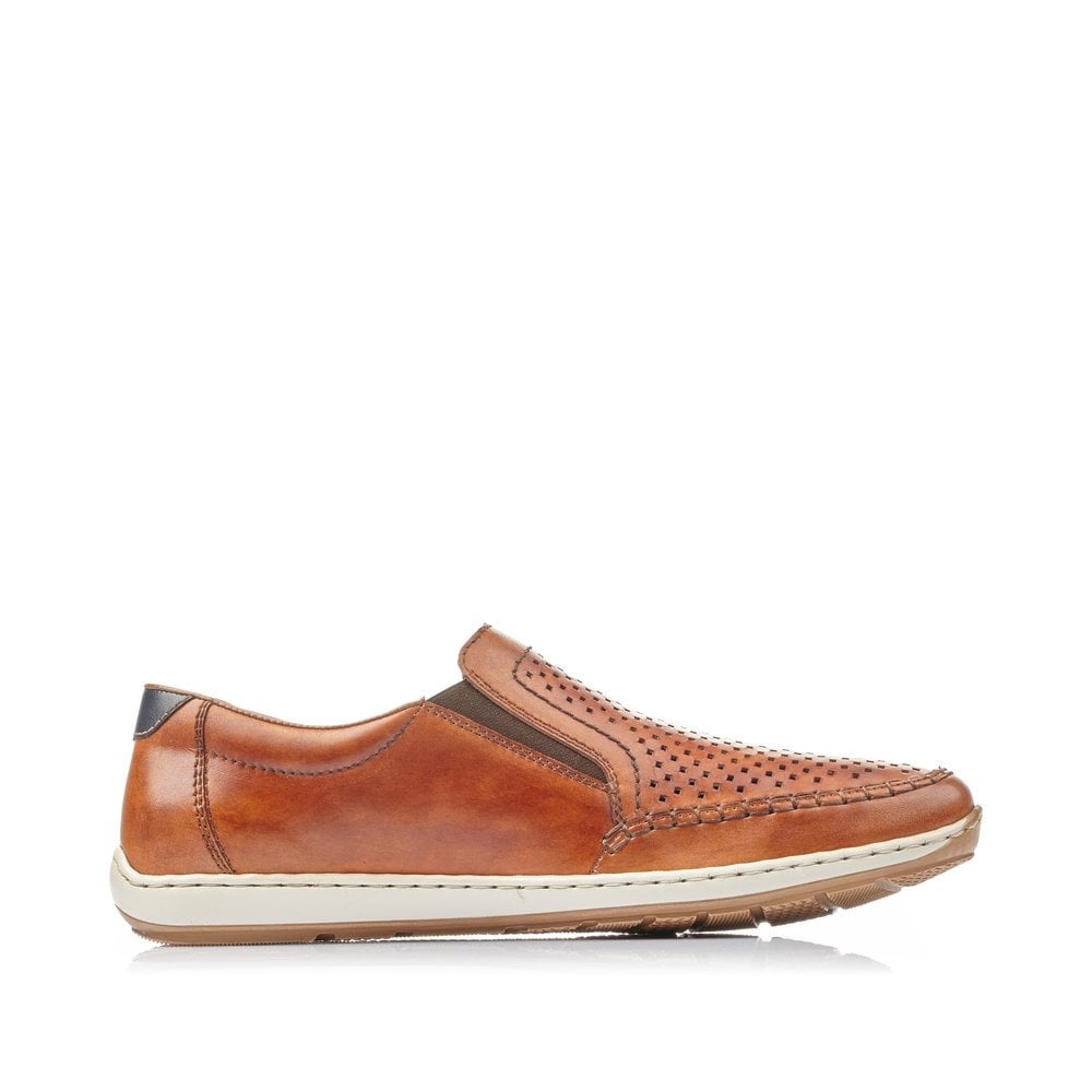 Rieker 08868-24 Mens Brown Slip On Shoes