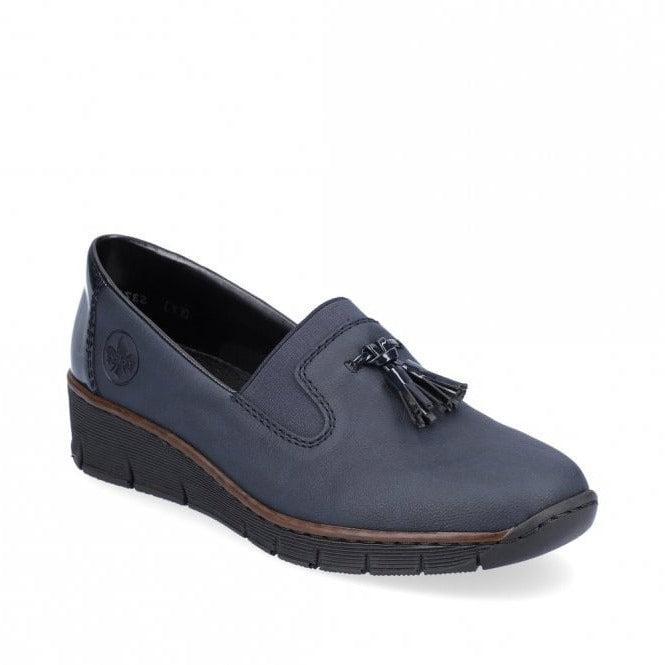 Rieker 53751-14 Ladies Navy Slip on Shoe