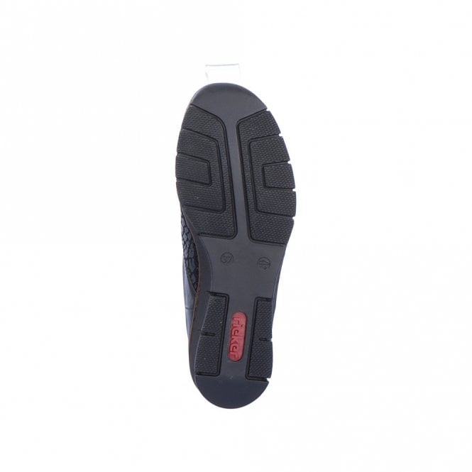 Rieker Ladies 537C0-00 Black Velcro Shoe