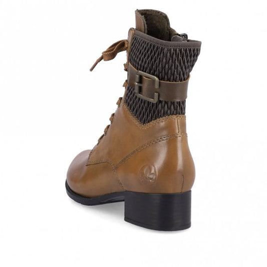 Rieker 78601-22 Ladies Brown Ankle Boot