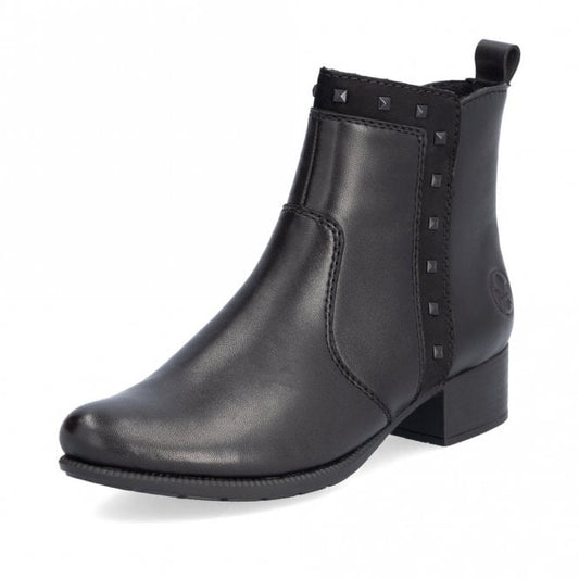 Rieker 78657-00 Ladies Black Ankle Boot